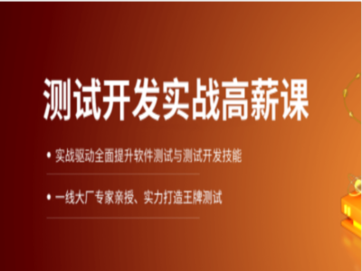 2025年测试开发实战高薪训练营|MP4|完结|拉勾