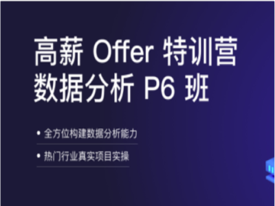 高薪Offer特训营数据分析P6班|MP4|完结|拉勾
